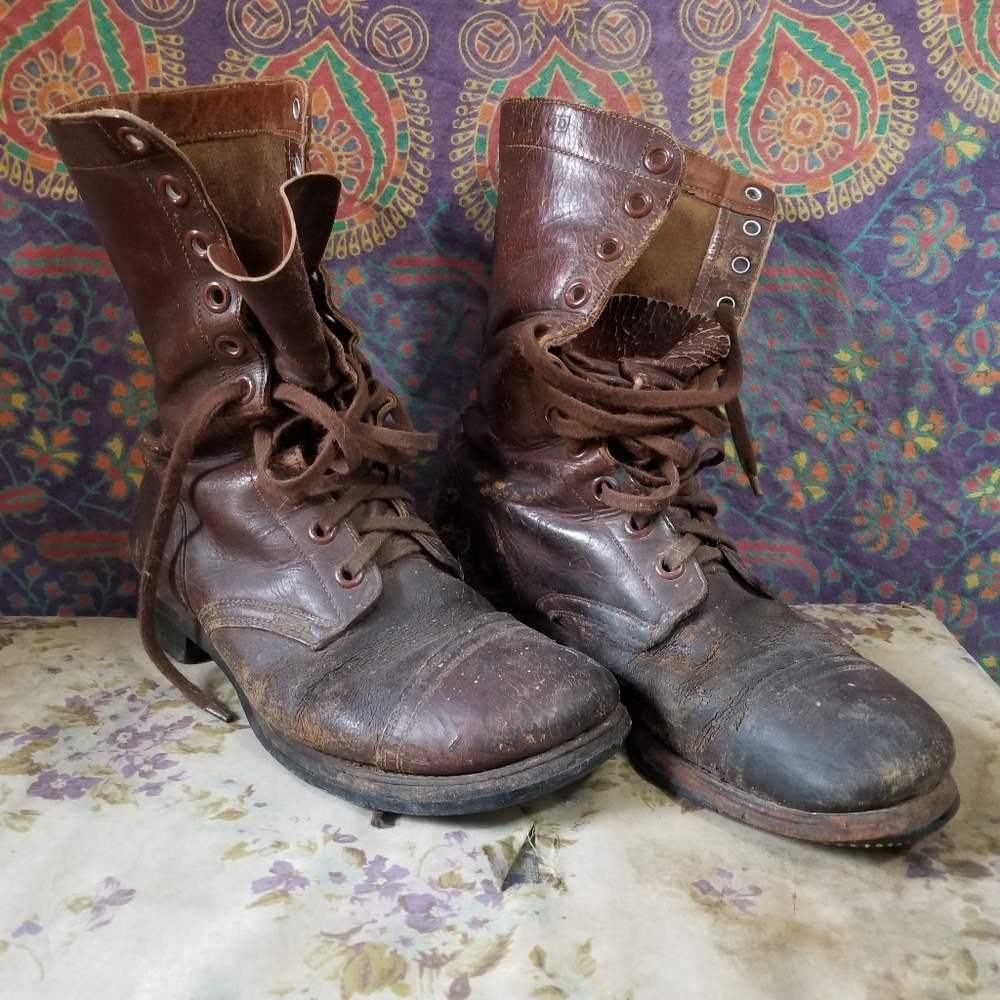 Genuine war marched French legionaire combat boot.